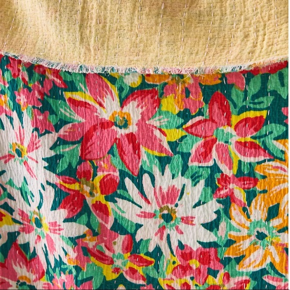 Anthropologie-Sarah Campbell Flowerbed Throw Blanket - Picture 2 of 2